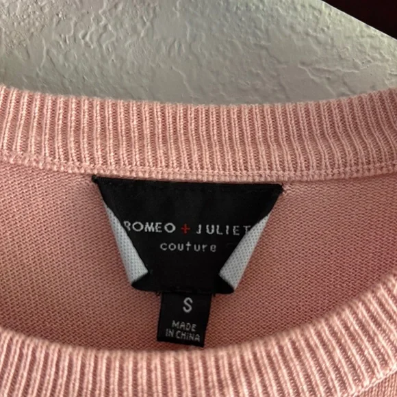 Romeo & Juliet Couture Pink Ribbed Sheath Mini Dress - Picture 2 of 5